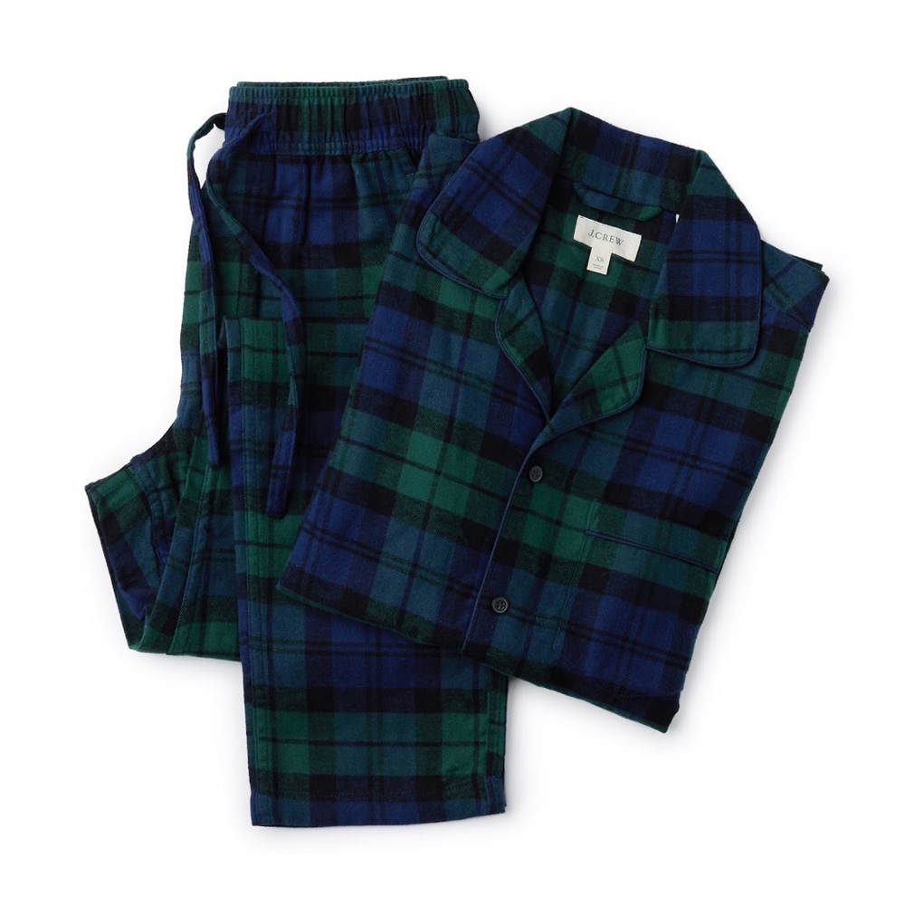 J. CREW FLANNEL PLAID PAJAMA SET